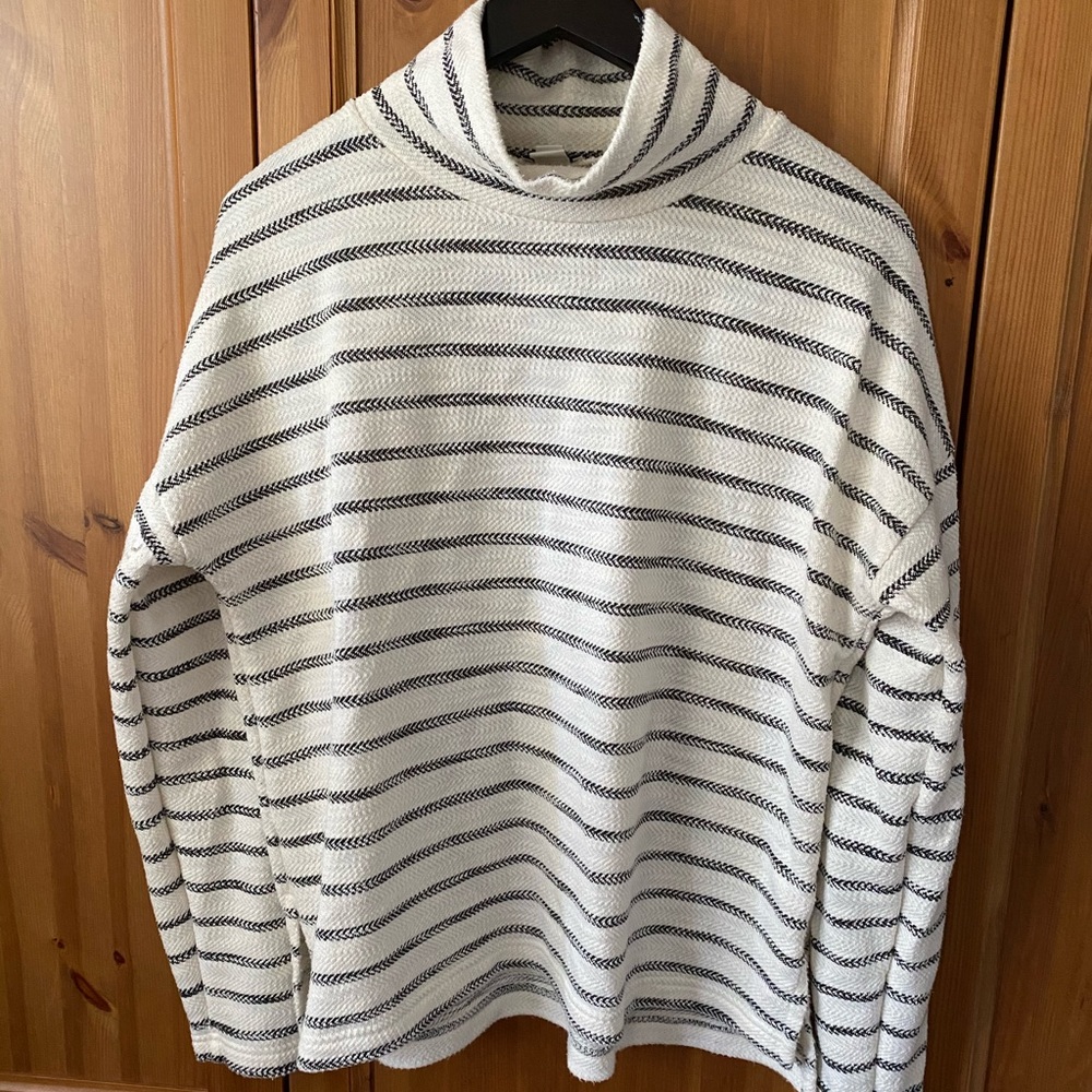 JCrew Striped CowlNeck Sweatshirt